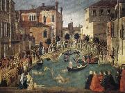 BELLINI, Gentile Miracle of the True Cross Spain oil painting reproduction